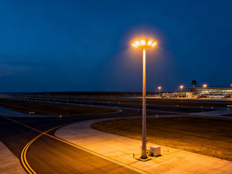 What are the primary considerations for airport lighting?