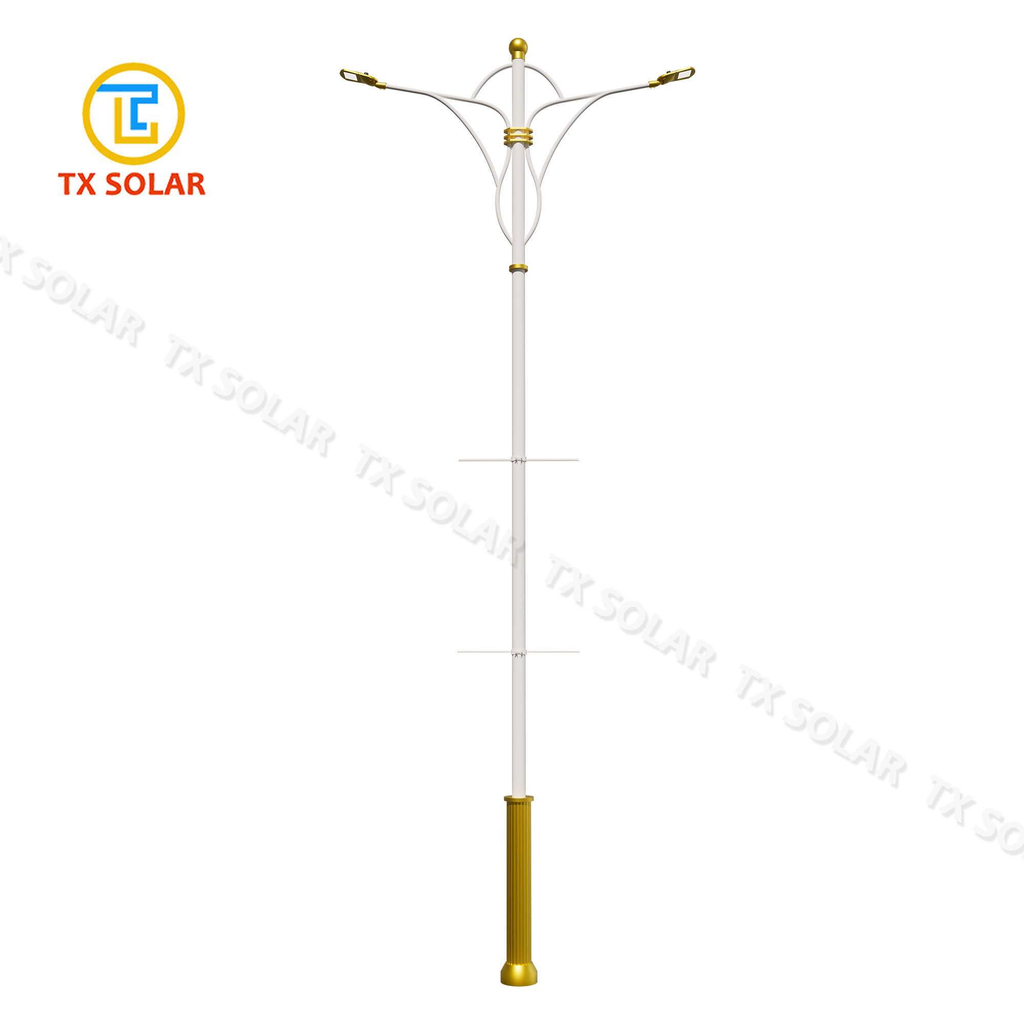 Decorative 3-6M Outdoor Street Light Pole
