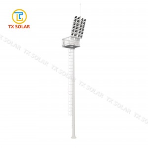High Mast with Safety Cage Ladder
