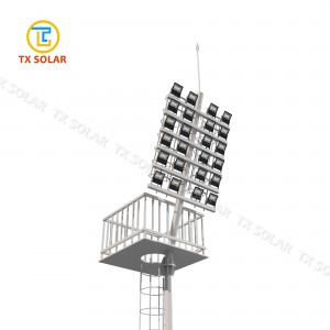 High Mast with Safety Cage Ladder