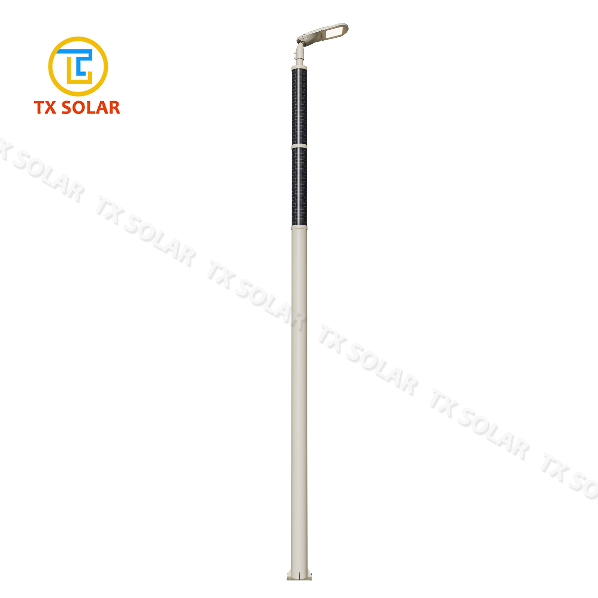 Semi-flexible solar pole light