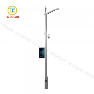 Single Arm Smart City Pole with Multiple Sensors