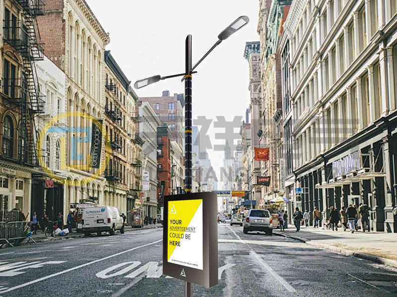Solar smart poles with billboard installation guide
