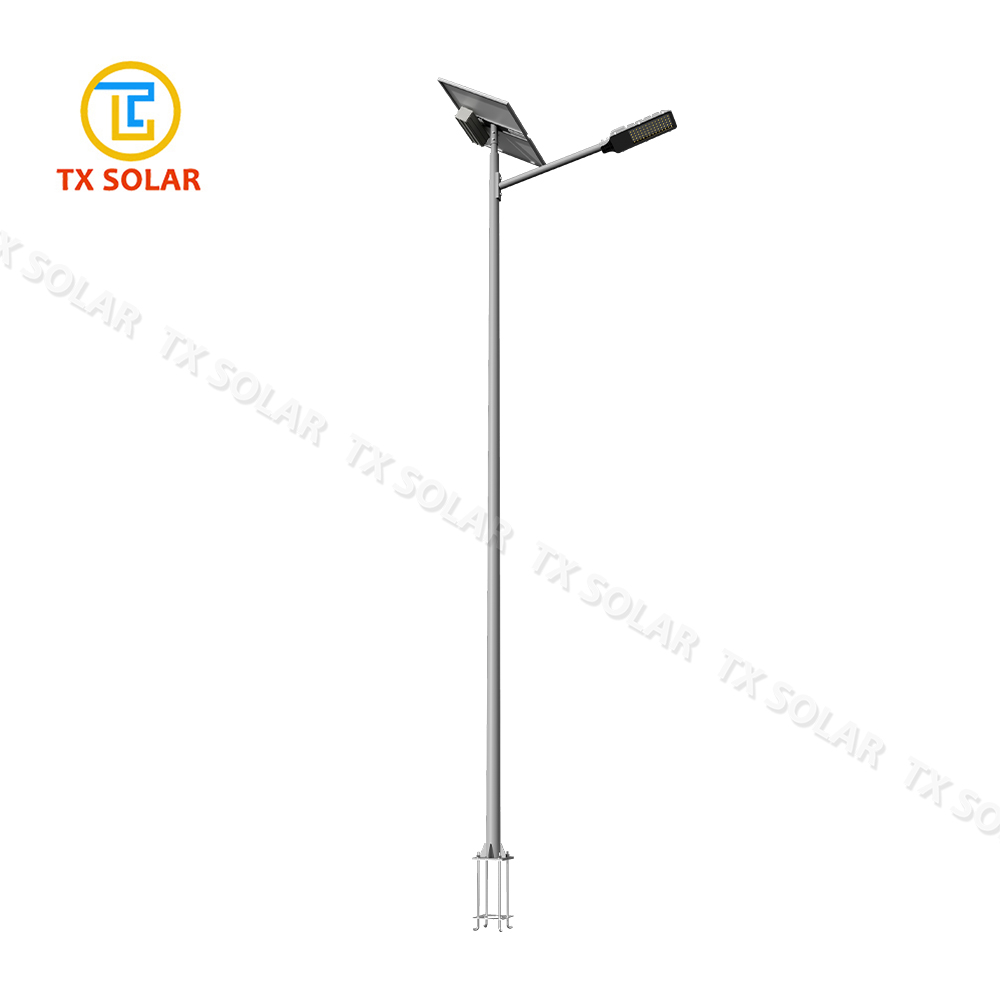 Solar Street Light External LiFePo4 Lithium Battery Under The Solar Panel