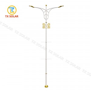 Symmetrical Outdoor Decorative Light Pole With Poster