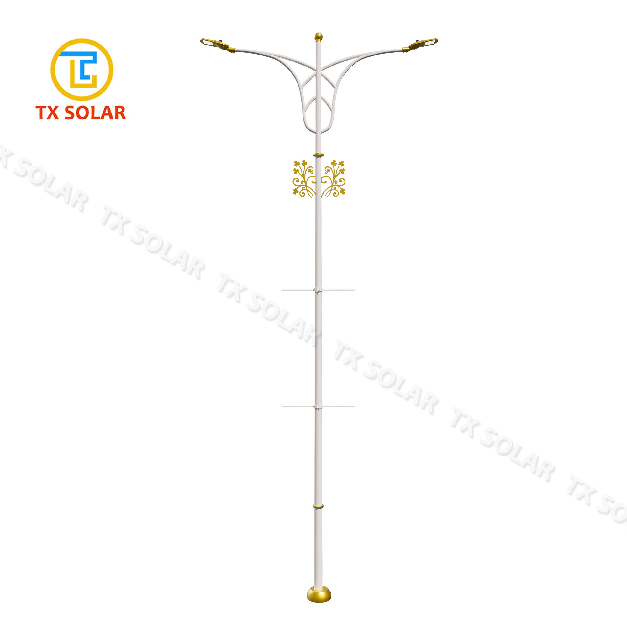 Symmetrical Outdoor Decorative Light Pole With Poster