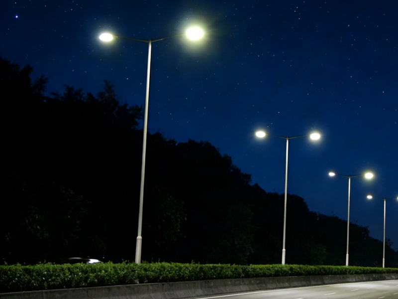 Luminous intensity of LED street lighting fixtures
